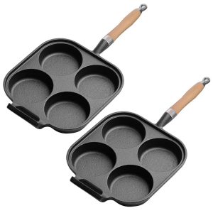 SOGA 2X 4 Mold Cast Iron Breakfast Fried Egg Pancake Omelette Fry Pan, Home & Living, Kitchen & Dining, Cookware, Frying Pans, ,  - NZ DEPOT 1