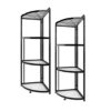 SOGA 2X 4 Tier Steel Triangular  Corner Stand Multi-Functional Shelves Portable Storage Organizer, Garden, Tools & Hardware>Garage Storage & Organisation>Utility Shelves, , , , ,  - NZ DEPOT 1