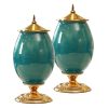SOGA 2X 40cm Ceramic Oval Flower Vase with Gold Metal Base Green, Home & Living, Home Decor, Vases, , ,  - NZ DEPOT 1