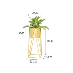 SOGA 2X 50cm Gold Metal Plant Stand with Gold Flower Pot Holder Corner Shelving Rack Indoor Display, Home & Living, Home Decor, Indoor Pots, Planters and Plant Stands, , ,  - NZ DEPOT 2