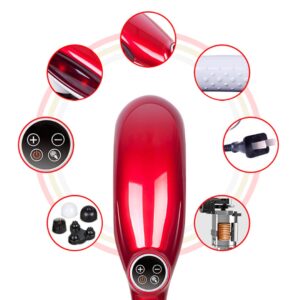 SOGA 2X 6 Heads Portable Handheld Massager Soothing Stimulate Blood Flow Shoulder Red, health & beauty, personal care, massagers, , ,  - NZ DEPOT 2