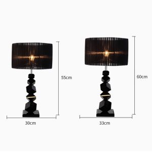 SOGA 2X 60cm Black Table Lamp with Dark Shade LED Desk Lamp, Home & Living, Lighting, Indoor Lights, Lamps, Table Lamps,  - NZ DEPOT 2