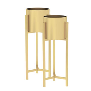 SOGA 2X 60cm Gold Metal Plant Stand with Flower Pot Holder Corner Shelving Rack Indoor Display NZ DEPOT - NZ DEPOT