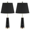 SOGA 2X 68cm Black Marble Bedside Desk Table Lamp Living Room Shade with Cone Shape Base, Home & Living>Lighting>Indoor Lights>Lamps>Table Lamps, , , , ,  - NZ DEPOT 1