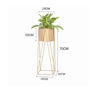 SOGA 2X 70cm Gold Metal Plant Stand with Gold Flower Pot Holder Corner Shelving Rack Indoor Display, Home & Living, Home Decor, Indoor Pots, Planters and Plant Stands, , , Garment Steamers - NZ DEPOT 2