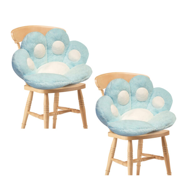SOGA 2X 70cm Mint Blue Paw Shape Cushion Warm Lazy Sofa Decorative Pillow Backseat Plush Mat Home Decor, Furniture>Living Room Furniture>Occasional Chairs, , , , ,  - NZ DEPOT 1
