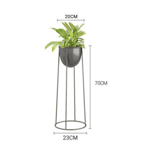 SOGA 2X 70cm Round Wire Metal Flower Pot Stand with Black Flowerpot Holder Rack Display, Home & Living, Home Decor, Indoor Pots, Planters and Plant Stands, , , Garment Steamers - NZ DEPOT 2