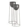 SOGA 2X 70cm Round Wire Metal Flower Pot Stand with Black Flowerpot Holder Rack Display, Home & Living>Home Decor>Indoor Pots, Planters and Plant Stands, , , , ,  - NZ DEPOT 1