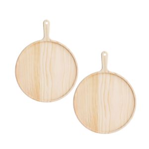 SOGA 2X 8 inch Round Premium Wooden Pine Food Serving Tray Charcuterie Board Paddle Home Decor, Kitchenware, Table Top, Servingware, Servingware Platter, ,  - NZ DEPOT 1