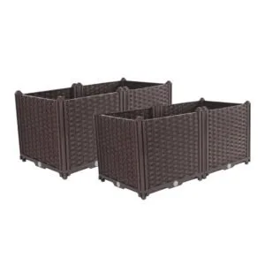 Buy SOGA 2X 80cm Raised Planter Box Vegetable Herb Flower Outdoor Plastic Plants Garden Bed Deepen Online - Garden, Tools & Hardware/Gardening & Lawn Care/Pots, Planters & Container Accessories - 1 - NZ Depot Free Shipping