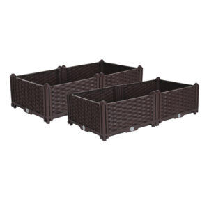 SOGA 2X 80cm Raised Planter Box Vegetable Herb Flower Outdoor Plastic Plants Garden Bed, Garden, Tools & Hardware, Gardening & Lawn Care, Pots, Planters & Container Accessories, , ,  - NZ DEPOT 1