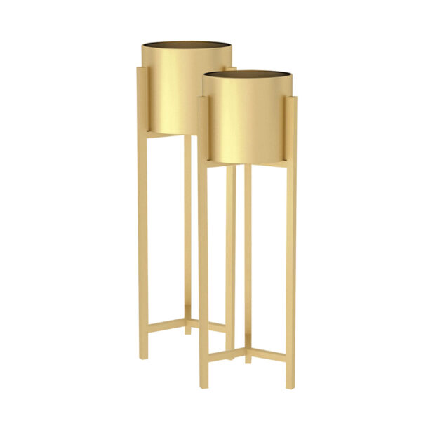 SOGA 2X 90cm Gold Metal Plant Stand with Flower Pot Holder Corner Shelving Rack Indoor Display, Home & Living>Home Decor>Indoor Pots, Planters and Plant Stands, , , , ,  - NZ DEPOT 1