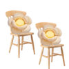SOGA 2X Beige Double Flower Shape Cushion Soft Bedside Floor Plush Pillow Home Decor, Furniture>Living Room Furniture>Occasional Chairs, , , , ,  - NZ DEPOT 1