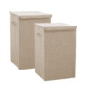 SOGA 2X Beige Large Collapsible Laundry Hamper Storage Box Foldable Canvas Basket Home Organiser Decor, Furniture, Storage & Shelving, Home Storage, , ,  - NZ DEPOT 1
