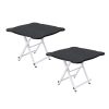 SOGA 2X Black Minimalist Cat Ear Folding Table Indoor Outdoor Portable Stall Desk Home Decor, Furniture>Living Room Furniture>Tables, , , , ,  - NZ DEPOT 1