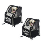 SOGA 2X Black Pet Carrier Backpack Breathable Mesh Portable Safety Travel Essentials Outdoor Bag, Pet Supplies>Dogs>Carriers & Travel Products, , , , ,  - NZ DEPOT 1