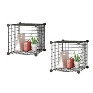 Buy SOGA 2X Black Portable Single Cube Storage Organiser Foldable DIY Modular Grid Space Saving Shelf Online - Furniture/Storage & Shelving/Home Storage - 1 - NZ Depot Free Shipping