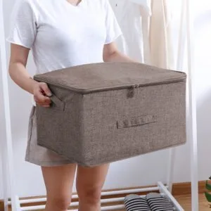 Buy SOGA 2X Coffee Large Portable Double Zipper Storage Box Moisture Proof Clothes Basket Foldable Home Organiser Online - Furniture/Storage & Shelving/Home Storage - 2 - NZ Depot Free Shipping