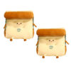 SOGA 2X Cute Face Toast Bread Wedge Cushion Stuffed Plush Cartoon Back Support Pillow Home Decor, Furniture, Living Room Furniture, Occasional Chairs, , ,  - NZ DEPOT 1