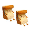 SOGA 2X Cute Face Toast Bread Wedge Cushion Stuffed Plush Cartoon Back Support Pillow Home Decor, Furniture>Living Room Furniture>Occasional Chairs, , , , ,  - NZ DEPOT 1