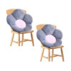 SOGA 2X Dark Gray Whimsical Big Flower Shape Cushion Soft Leaning Bedside Pad Floor Plush Pillow Home Decor, Furniture, Living Room Furniture, Occasional Chairs, , , - NZ DEPOT 1