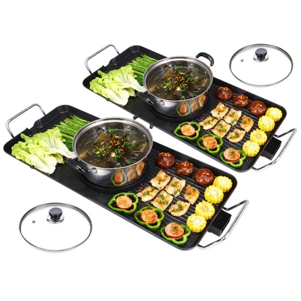 Soga 2X Electric Steamboat Asian Hot Pot Soup Maker Fondue Teppanyaki Hotpot Grill, Home &Amp; Living, Kitchen &Amp; Dining, Cookware, Griddles &Amp; Grill Pans, ,  - Nz Depot 1