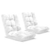 SOGA 2X Floor Recliner Folding Lounge Sofa Futon Couch Folding Chair Cushion White, Furniture>Living Room Furniture>Occasional Chairs, , , , ,  - NZ DEPOT 1