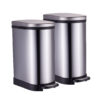 SOGA 2X Foot Pedal Stainless Steel Rubbish Recycling Garbage Waste Trash Bin 10L U, Home & Living>Kitchen & Dining>Kitchen Storage>Kitchen Bins, , , , , - NZ DEPOT 1