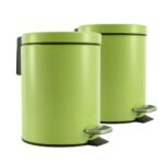 SOGA 2X Foot Pedal Stainless Steel Rubbish Recycling Garbage Waste Trash Bin Round 12L Green, Home & Living, Kitchen & Dining, Kitchen Storage, Kitchen Bins, ,  - NZ DEPOT 1