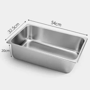 Buy SOGA 2X Gastronorm GN Pan Full Size 1/1 GN Pan 20cm Deep Stainless Steel Tray Online - Home & Living/Kitchen & Dining/Bakeware/Baking Trays - 2 - NZ Depot Free Shipping