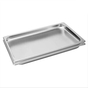 SOGA 2X Gastronorm GN Pan Full Size 1/1 GN Pan 2cm Deep Stainless Steel Tray, Home & Living, Kitchen & Dining, Bakeware, Baking Trays, ,  - NZ DEPOT 1