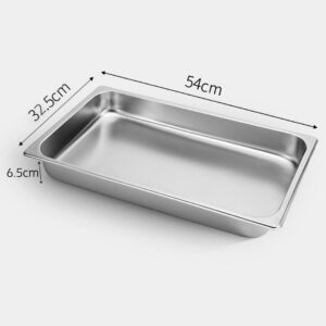 SOGA 2X Gastronorm GN Pan Full Size 1/1 GN Pan 6.5cm Deep Stainless Steel Tray, Home & Living, Kitchen & Dining, Bakeware, Baking Trays, ,  - NZ DEPOT 2