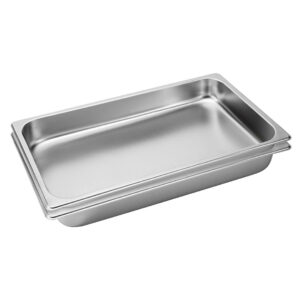 SOGA 2X Gastronorm GN Pan Full Size 1/1 GN Pan 6.5cm Deep Stainless Steel Tray, Home & Living, Kitchen & Dining, Bakeware, Baking Trays, ,  - NZ DEPOT 1