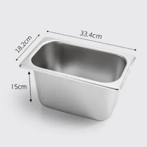 Buy SOGA 2X Gastronorm GN Pan Full Size 1/3 GN Pan 15cm Deep Stainless Steel Tray Online - Home & Living/Kitchen & Dining/Bakeware/Baking Trays - 2 - NZ Depot Free Shipping
