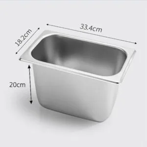Buy SOGA 2X Gastronorm GN Pan Full Size 1/3 GN Pan 20cm Deep Stainless Steel Tray Online - Home & Living/Kitchen & Dining/Bakeware/Baking Trays - 2 - NZ Depot Free Shipping