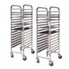 SOGA 2X Gastronorm Trolley 15 Tier Stainless Steel Cake Bakery Trolley Suits 60*40cm Tray, Business & Industrial>Food Service>Food Service Carts, , , , ,  - NZ DEPOT 1