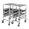 SOGA 2X Gastronorm Trolley 7 Tier Stainless Steel Bakery Trolley Suits 60cmx40cm Tray with Working Surface, Business & Industrial>Food Service>Food Service Carts, , , , ,  - NZ DEPOT 1