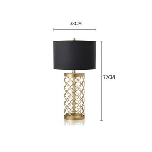 SOGA 2X Golden Hollowed Out Base Table Lamp with Dark Shade, Home & Living, Lighting, Indoor Lights, Lamps, Table Lamps,  - NZ DEPOT 2