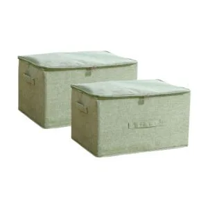 Buy SOGA 2X Green Large Portable Double Zipper Storage Box Moisture Proof Clothes Basket Foldable Home Organiser Online - Furniture/Storage & Shelving/Home Storage - 1 - NZ Depot Free Shipping