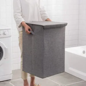 Buy SOGA 2X Grey Large Collapsible Laundry Hamper Storage Box Foldable Canvas Basket Home Organiser Decor Online - Furniture/Storage & Shelving/Home Storage - 2 - NZ Depot Free Shipping