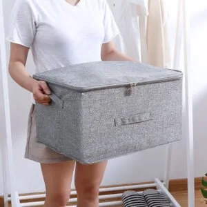 Buy SOGA 2X Grey Large Portable Double Zipper Storage Box Moisture Proof Clothes Basket Foldable Home Organiser Online - Furniture/Storage & Shelving/Home Storage - 2 - NZ Depot Free Shipping