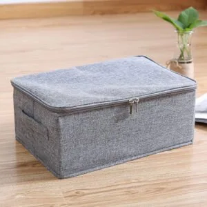Buy SOGA 2X Grey Small Portable Double Zipper Storage Box Moisture Proof Clothes Basket Foldable Home Organiser Online - Furniture/Storage & Shelving/Home Storage - 2 - NZ Depot Free Shipping