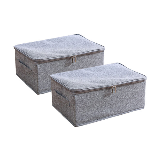 Soga 2X Grey Small Portable Double Zipper Storage Box Moisture Proof Clothes Basket Foldable Home Organiser, Furniture, Storage &Amp; Shelving, Home Storage, , ,  - Nz Depot 1