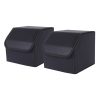 SOGA 2X Leather Car Boot Collapsible Foldable Trunk Cargo Organizer Portable Storage Box Black Small, Garden, Tools & Hardware>Automotive Parts & Accessories>Accessories & Car Care>Interior Accessories, , , , ,  - NZ DEPOT 1