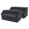 SOGA 2X Leather Car Boot Collapsible Foldable Trunk Cargo Organizer Portable Storage Box Black/Gold Stitch Large, Garden, Tools & Hardware>Automotive Parts & Accessories>Accessories & Car Care>Interior Accessories, , , , ,  - NZ DEPOT 1