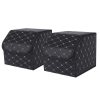SOGA 2X Leather Car Boot Collapsible Foldable Trunk Cargo Organizer Portable Storage Box Black/Gold Stitch Small, Garden, Tools & Hardware>Automotive Parts & Accessories>Accessories & Car Care>Interior Accessories, , , , ,  - NZ DEPOT 1