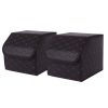 SOGA 2X Leather Car Boot Collapsible Foldable Trunk Cargo Organizer Portable Storage Box Black/Red Stitch Small, Garden, Tools & Hardware>Automotive Parts & Accessories>Accessories & Car Care>Interior Accessories, , , , ,  - NZ DEPOT 1