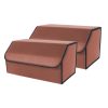 SOGA 2X Leather Car Boot Collapsible Foldable Trunk Cargo Organizer Portable Storage Box Coffee Large, Garden, Tools & Hardware>Automotive Parts & Accessories>Accessories & Car Care>Interior Accessories, , , , ,  - NZ DEPOT 1