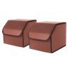 SOGA 2X Leather Car Boot Collapsible Foldable Trunk Cargo Organizer Portable Storage Box Coffee Small, Garden, Tools & Hardware>Automotive Parts & Accessories>Accessories & Car Care>Interior Accessories, , , , ,  - NZ DEPOT 1
