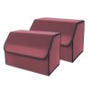 SOGA 2X Leather Car Boot Collapsible Foldable Trunk Cargo Organizer Portable Storage Box Red Medium, Garden, Tools & Hardware>Automotive Parts & Accessories>Accessories & Car Care>Interior Accessories, , , , ,  - NZ DEPOT 1